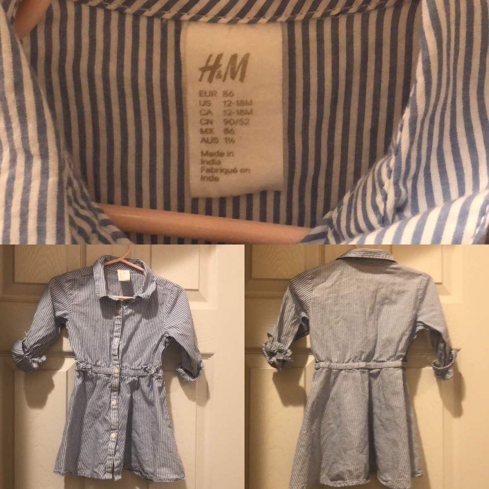 H&M baby girl button tunic